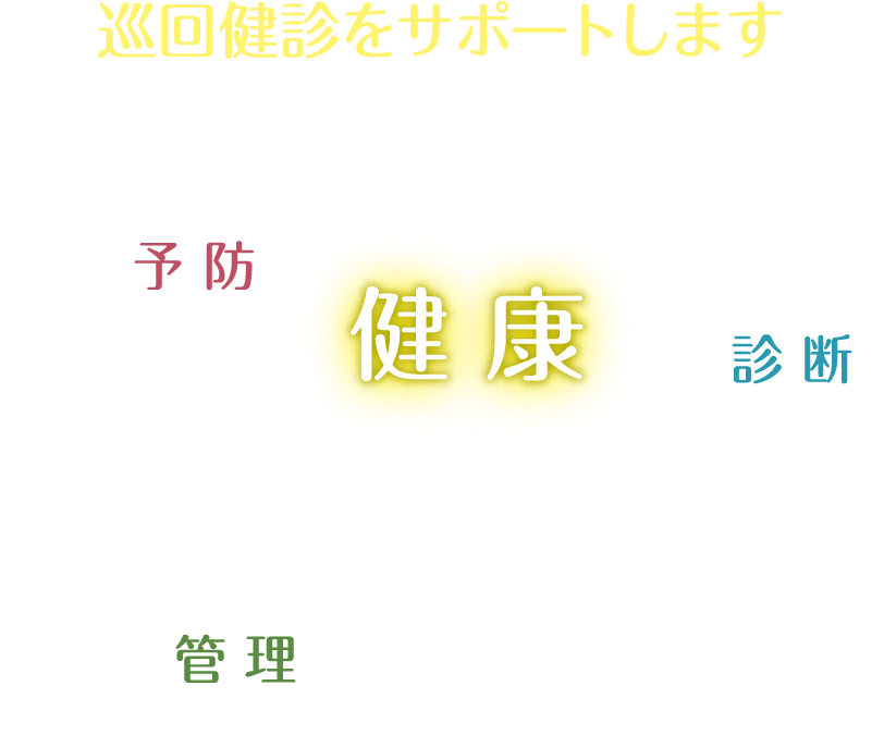 レントゲン車・循環器車レンタルと巡回健診をサポートします